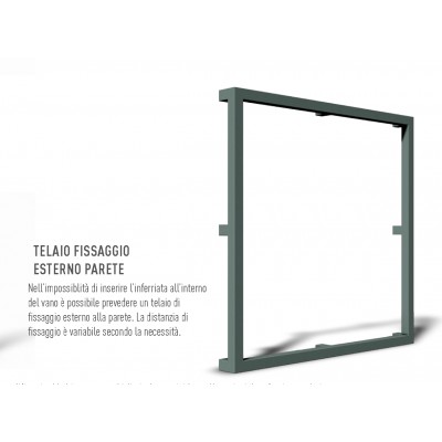 Telaio fissaggio esterno parete grata Dea Mito