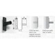 Contropiastra BS10 con innesto su muro Blindy