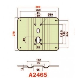 Placca in acciaio antiscasso basculante serie Green A2465 mini 300 x 240 grecata