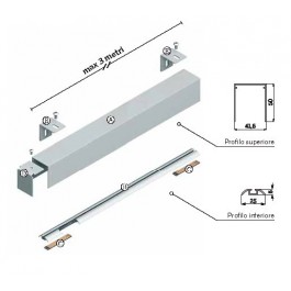 Componenti  Binario scorrevole  Easy Kit terra per M001