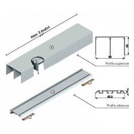 Componenti  Binario scorrevole  Easy Kit terra per M001