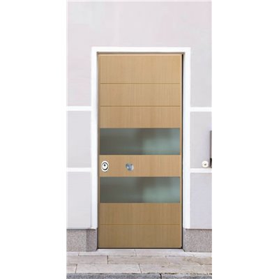 Porta Blindata serie Metal  pannelli con doppi inserti in acciaio
