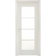 Porte interne Leon 664 liscia con vetro laccata bianca